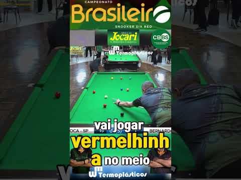 Capa: FRAME 2  - CARIOCA X BERNARD - MELHORES TACADAS - CAMPEONATO BRASILEIRO SNOOKER SIX REDS - ITAJAI SC