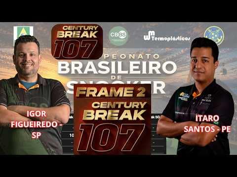 Capa: FRAME 2 - IGOR FIGUEIREDO X ITARO SANTOS   | CENTURY BREAK  | CAMPEONATO BRASILEIRO DE SNOOKER 2026