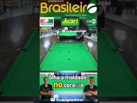 Capa: FRAME 3 - CARIOCA X BERNARD - MELHORES TACADAS - CAMPEONATO BRASILEIRO SNOOKER SIX REDS - ITAJAI SC