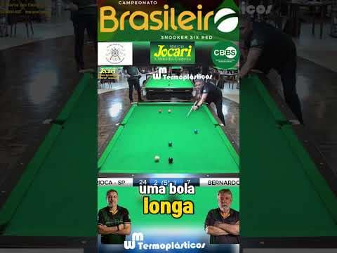 Capa: FRAME 4 CARIOCA X BERNARD - MELHORES TACADAS  - CAMPEONATO BRASILEIRO SNOOKER SIX REDS - ITAJAI SC